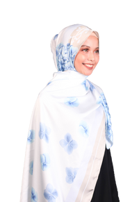 Bawal Satin Luxe - Hydranges