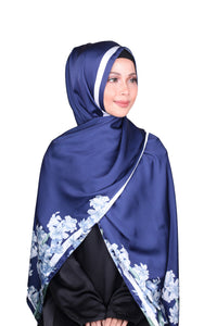 Eid Edition : Lalang Satin Luxe - Gem Blue