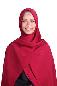 Luxe Antalya Scarf - Wine Red