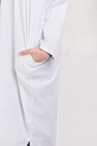 White Batwing Buttoned Down Shirt