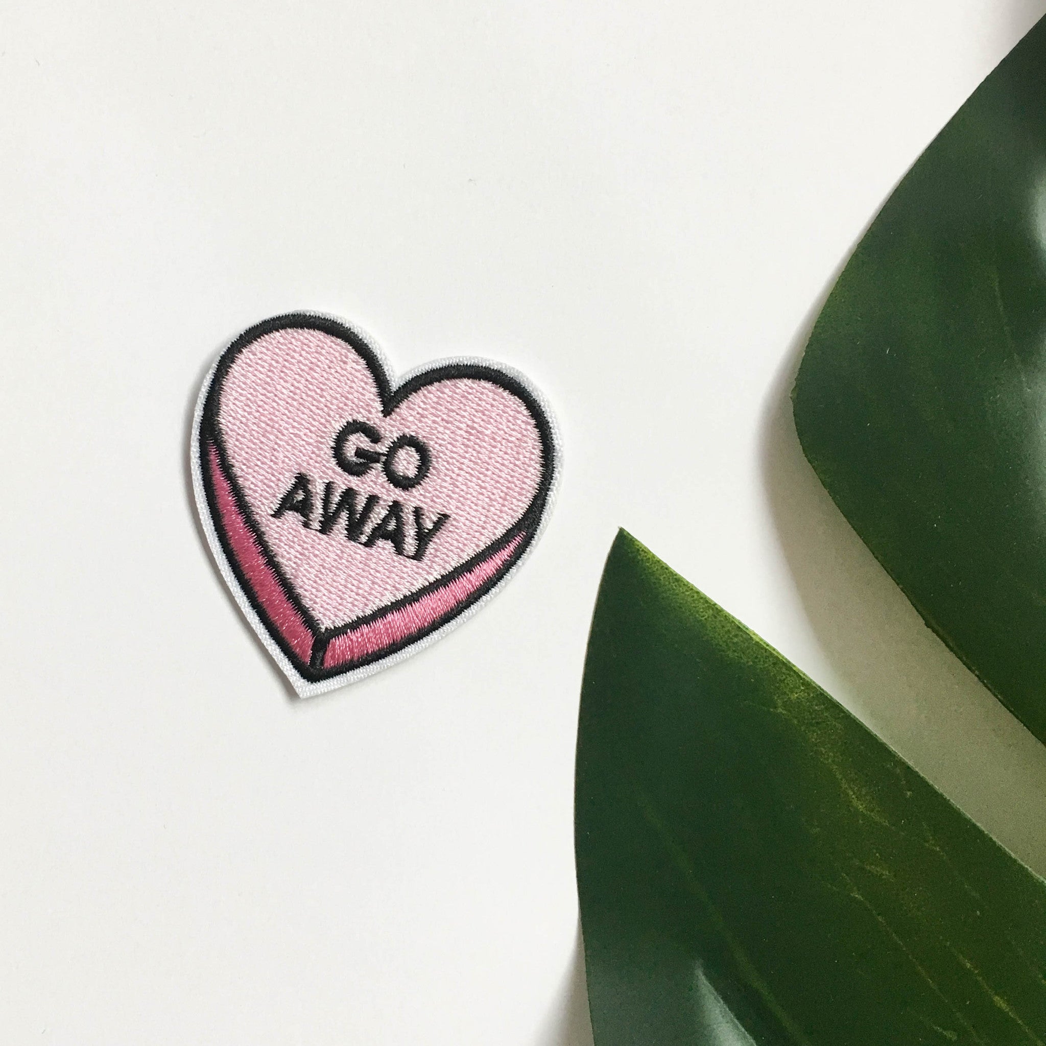 Iron on patches - Go away