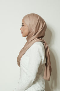 Premium Luxe Satin Instant Bawal - Light Toffee