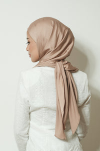Premium Luxe Satin Instant Bawal - Light Toffee